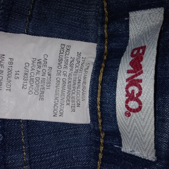 Bongo 5 Peace Sign Jeans Shorts - Picture 2 of 6